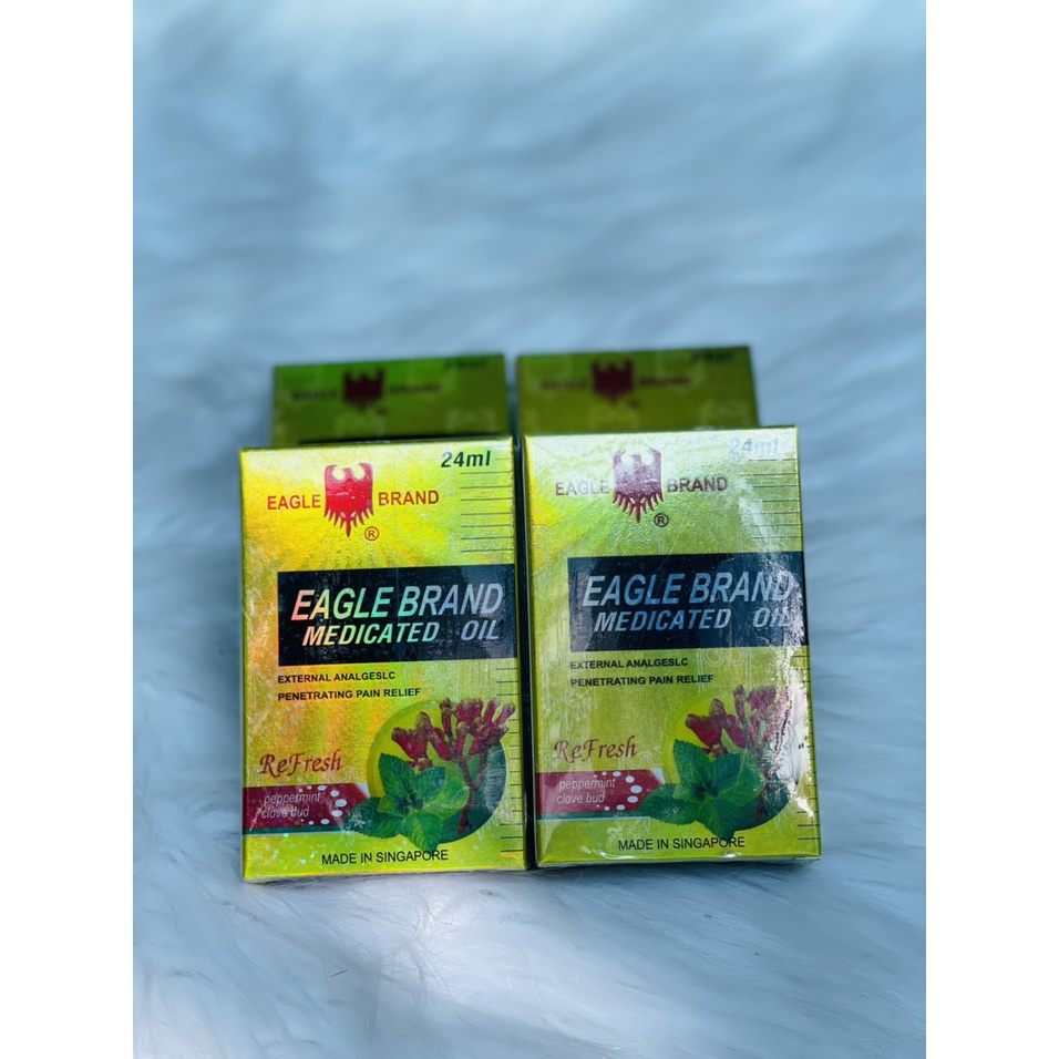 Dầu gió con ó  Eagle Brand Medicated Oil Refresh 24ml Singapore