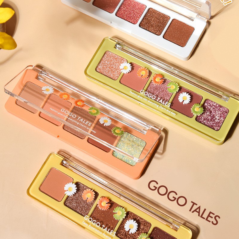 Bảng mắt GOGO TALES hoa cúc 5 màu xinh xắn Heartbeat Star Eyeshadow c