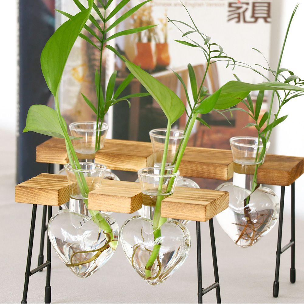 Chậu Cây Thủy Canh Khung Gỗ Sáng Tạo Trang Trí Nhà Cửa