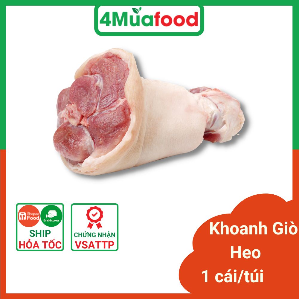 1 cái Khoanh Giò Lợn  Miratorg đóng túi hút chân không - Thực Phẩm 4 Mùa - 4Muafood