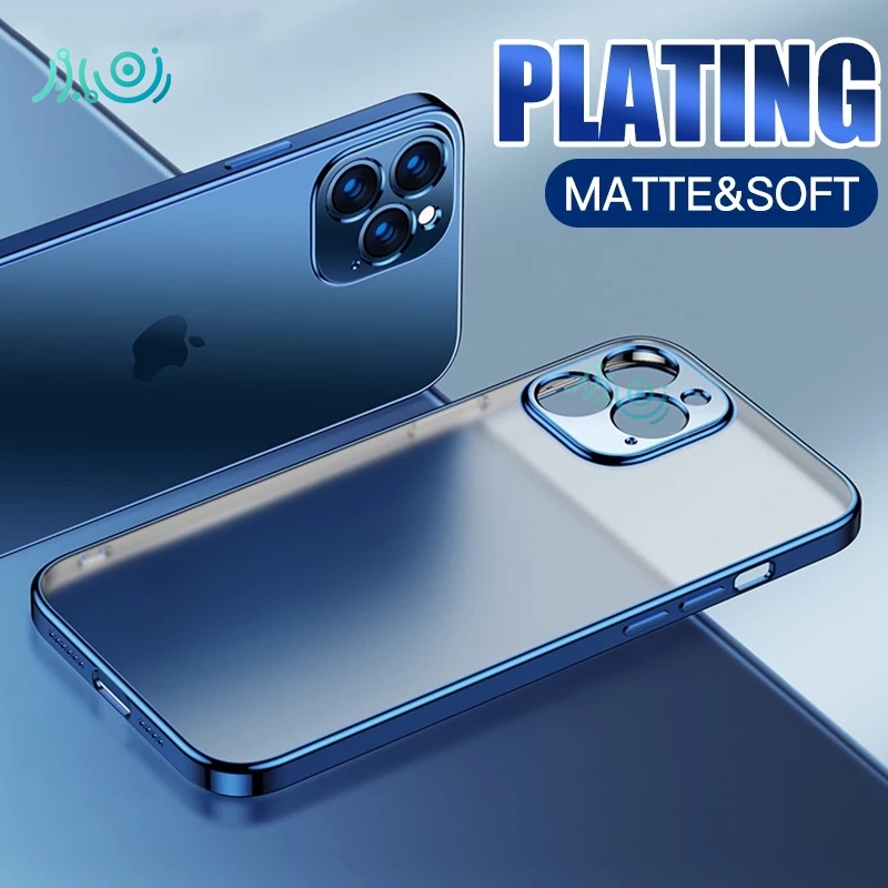 Ốp Điện Thoại Silicon Trong Suốt Viền Vuông Mạ Màu Sang Trọng Cho Iphone 11 12 Pro Max X Xr Xs 7 + 8 Plus Se 2 2020