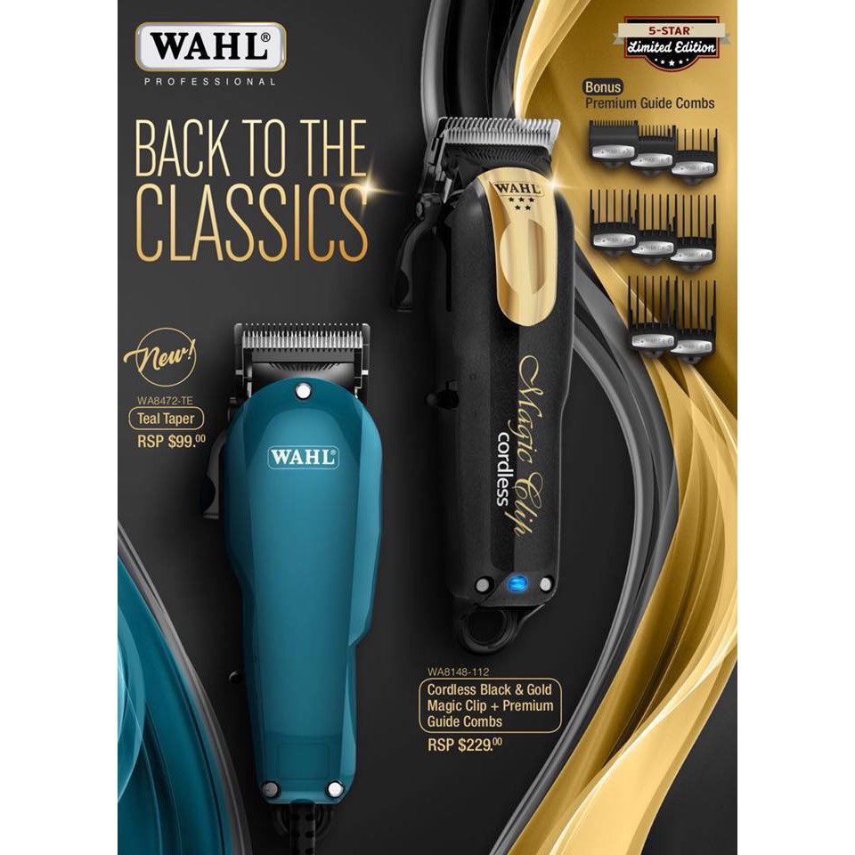 [BẢN GOLD] Tông Đơ WAHL Cordless Magic Clip Pin sạc