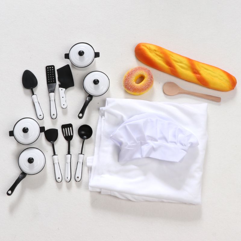 Mũ Đầu Bếp Nấu Ăn Mini Màu Trắng Làm Phụ Kiện Chụp Ảnh Cho Bé Sơ Sinh