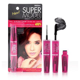 MASCARA SUPER MODEL 2 ĐẦU LÀM DÀY VÀ DÀI MI 400%