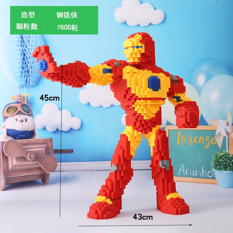 Đồ chơi mô hình lắp ráp 3D hình nhân vật IRON MAN Size Lớn có thể làm quà tặng hoặc Decor phòng