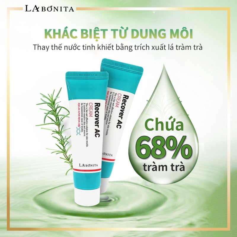 Kem giảm mụn dưỡng da phục hồi – LA BONITA Recover AC Cream 50ml