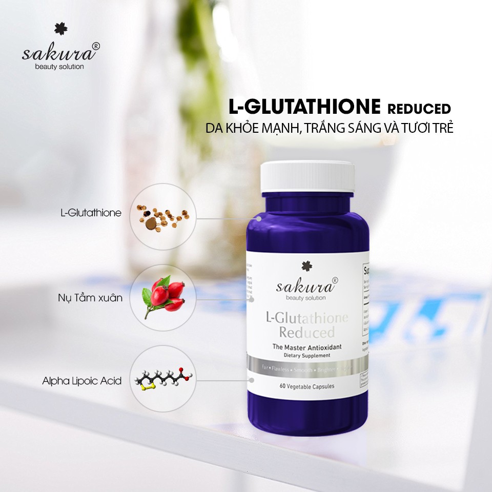 [DEAL SỐC] Viên Uống Trắng Da Sakura L-Glutathione Reduced