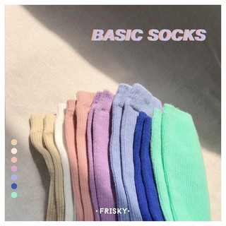 VỚ TRƠN MÀU NHẠT • PASTEL COLOR SOCKS • | Tất cao cổ