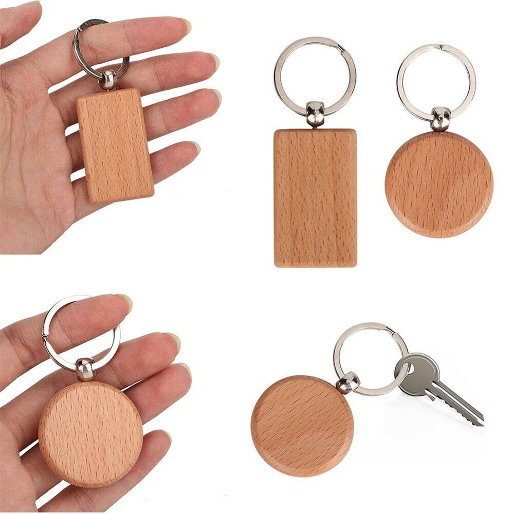 Móc Khóa Bằng Gỗ Trơn Thiết Kế Hình Chú Chó Dễ Thương