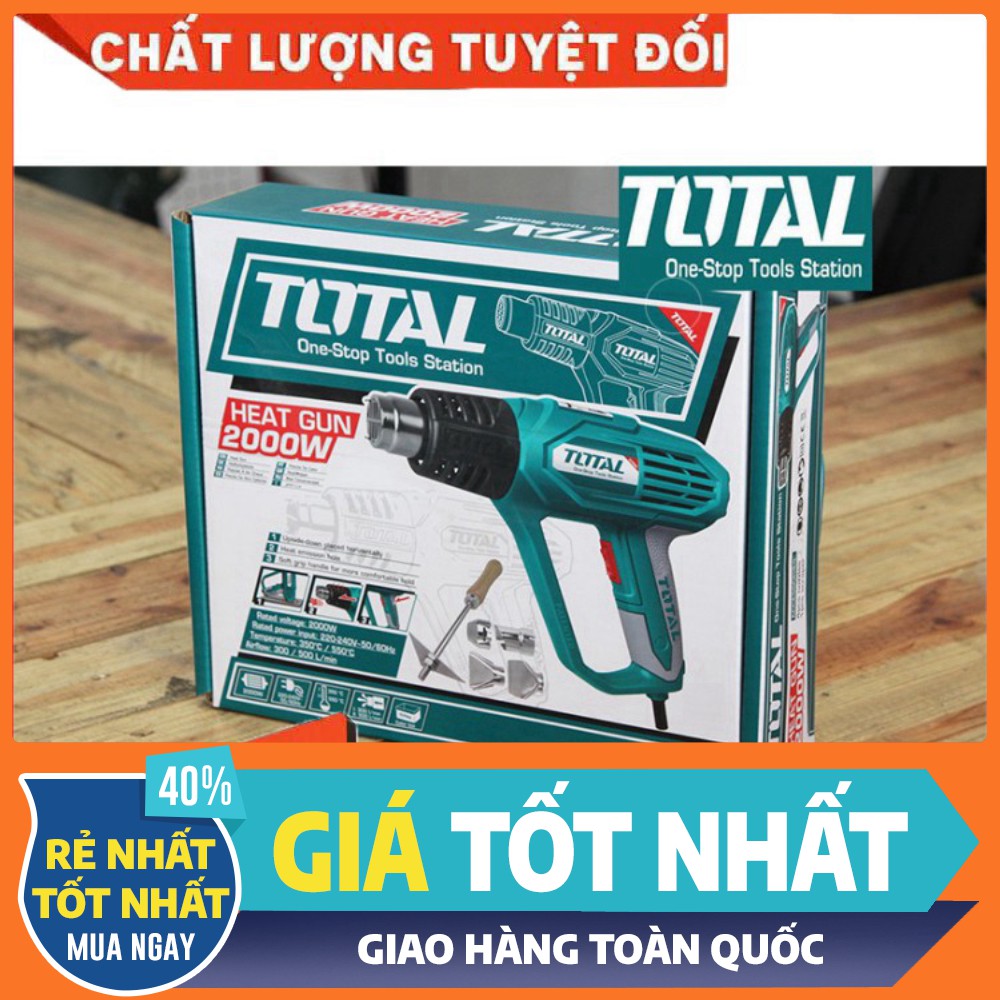 2000W Súng thổi hơi nóng TOTAL TB1206 [bảo hành chính hãng]