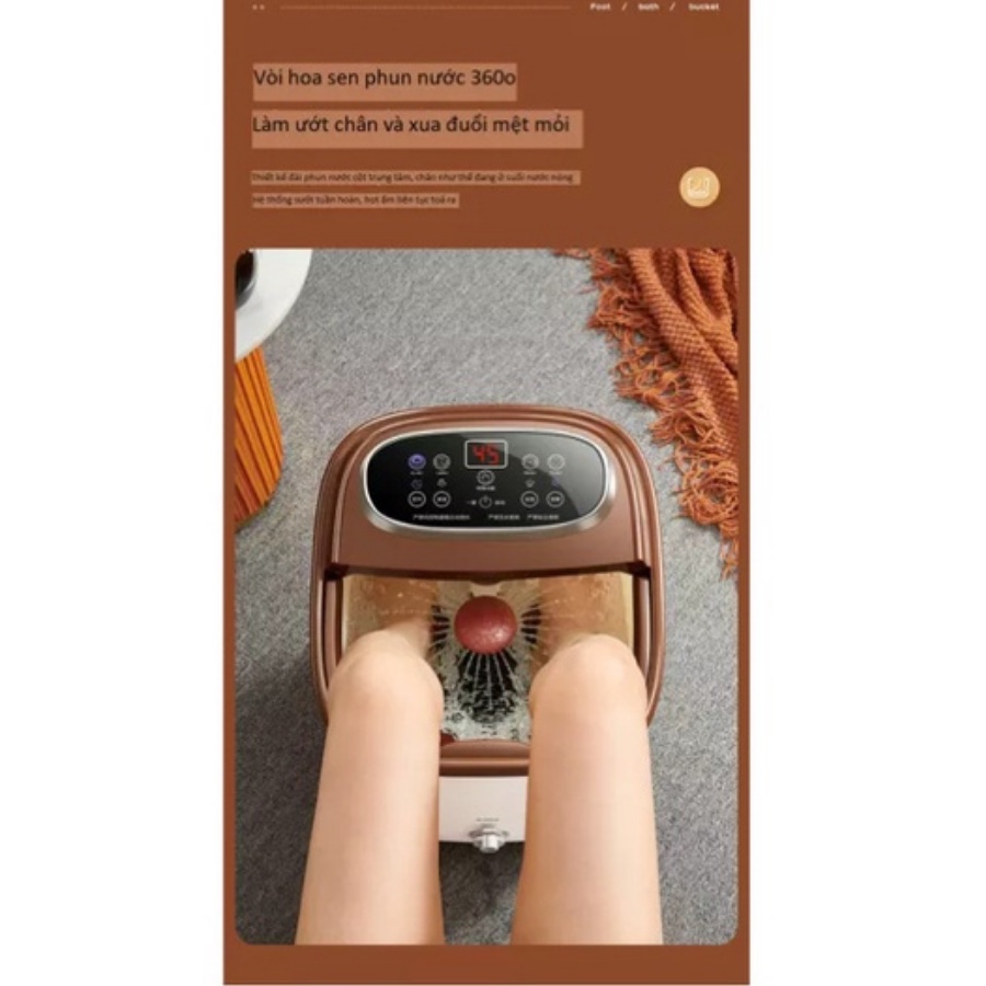 Bồn Ngâm Chân Massage Tự Động 6D, Máy Ngâm Chân Mát Xa Tự Động Thư Giãn 3 Chiều Tác Động Sâu Hapo