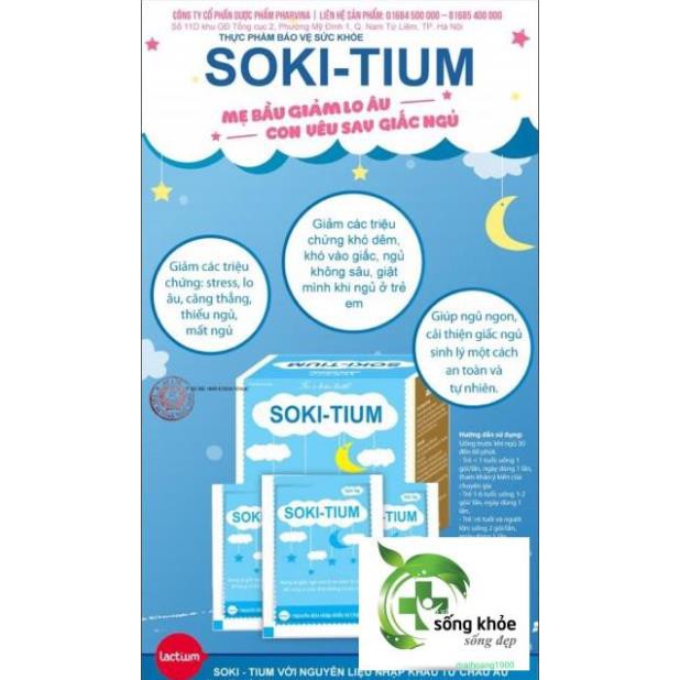 Soki-Tium- cải thiện giấc ngủ cho trẻ sơ sinh, dùng cho các bé hay khóc đêm, khó ngủ, chậm lớn