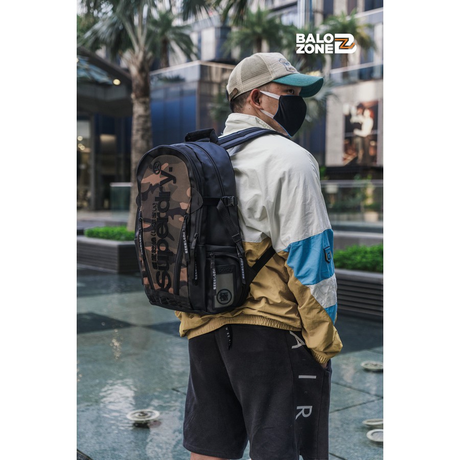 Balo đi phượt, đi du lịch, đi học SuperDry, chống thấm khi đi mưa