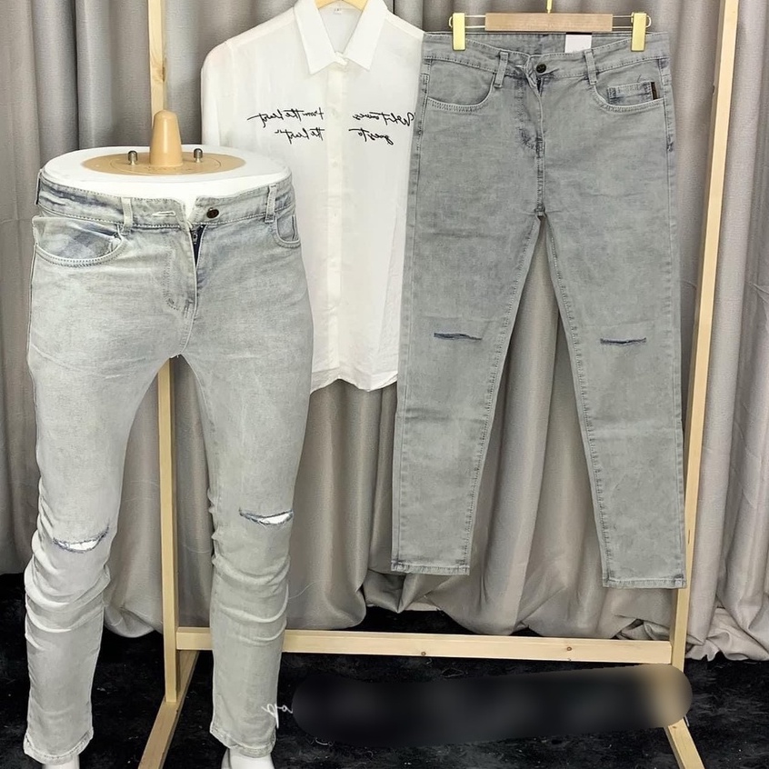 Quần jean nam xanh trơn chất bò cao cấp co dãn 4 chiều đẹp from dáng skinny mẫu mới thời trang cao cấp beautiulgilr T55