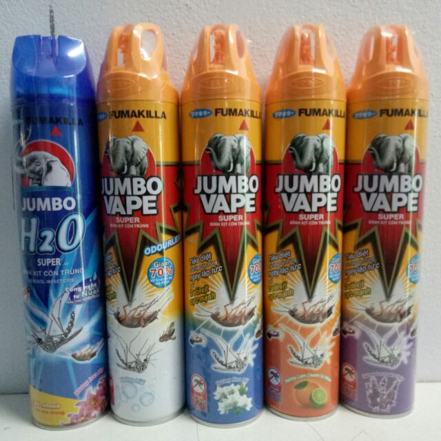 Combo 02 Bình xịt côn trùng Jumbo Vape Super 600ml