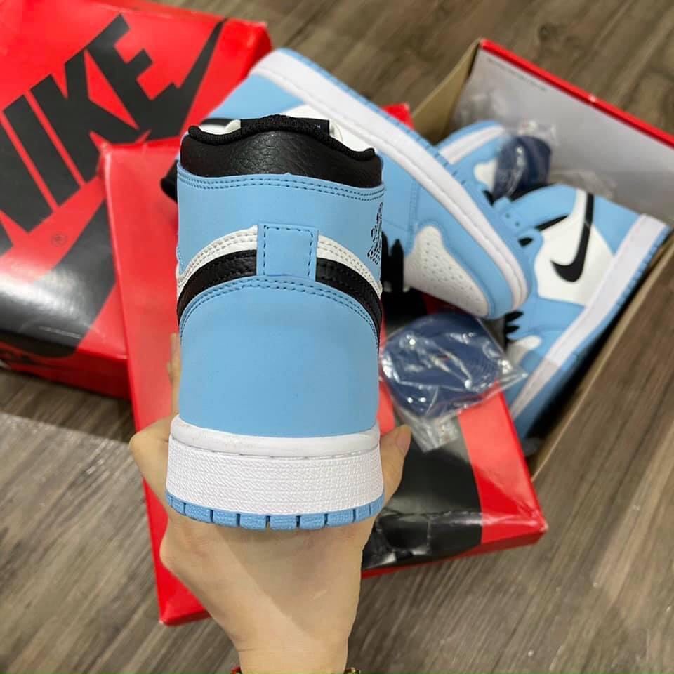 Giày thể thao air Jordan Xanh Dương  cổ cao nam nữ hang chuẩn giày kèm box bill | BigBuy360 - bigbuy360.vn