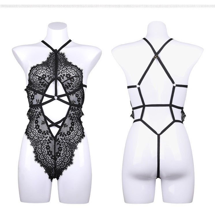 FM7883 Bodysuit Ren Cut-out Lộ Lưng Gợi Cảm - Viền Ren Họa Tiết Tạo Sự Mềm Mại - Lọt Khe Sexy