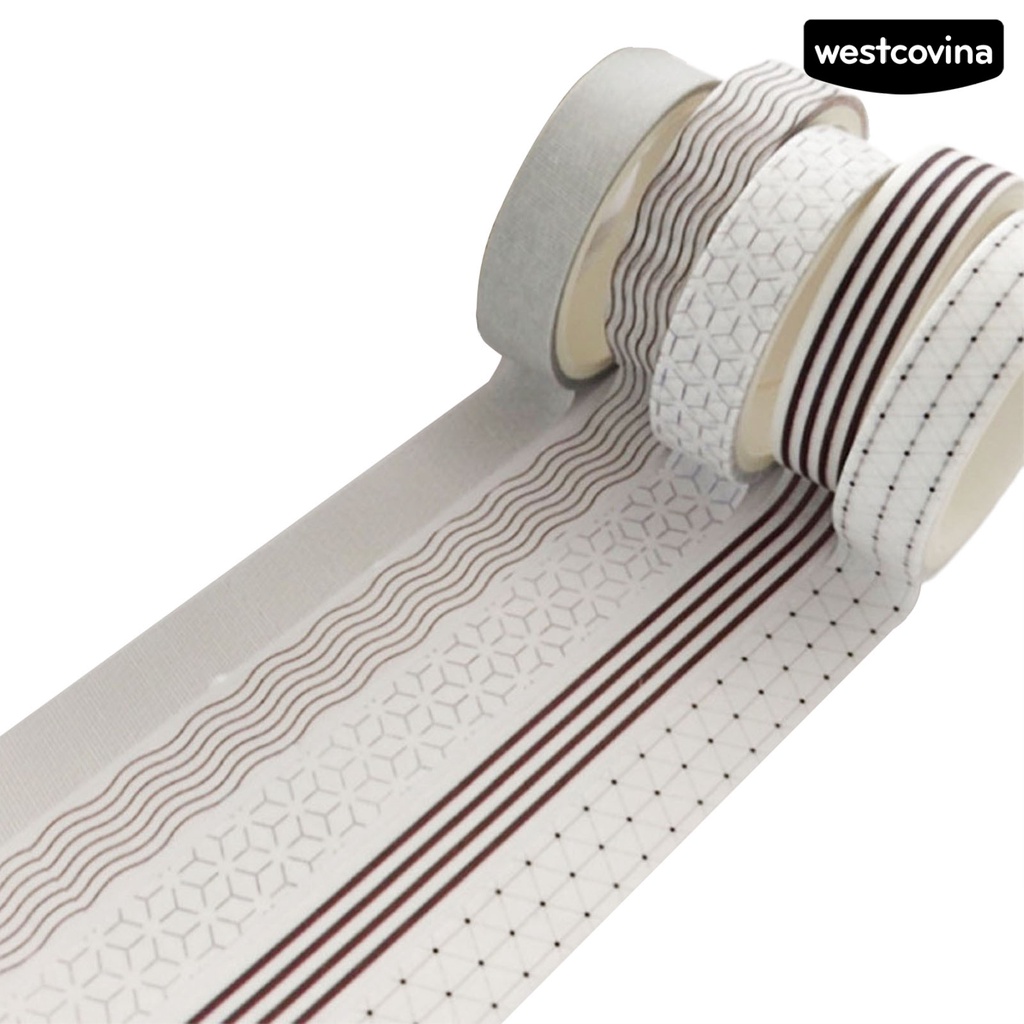 [Hot]✍Set 5 Cuộn Băng Dính Washi Dễ Xé Đa Năng Dùng Trang Trí Kế Hoạch
