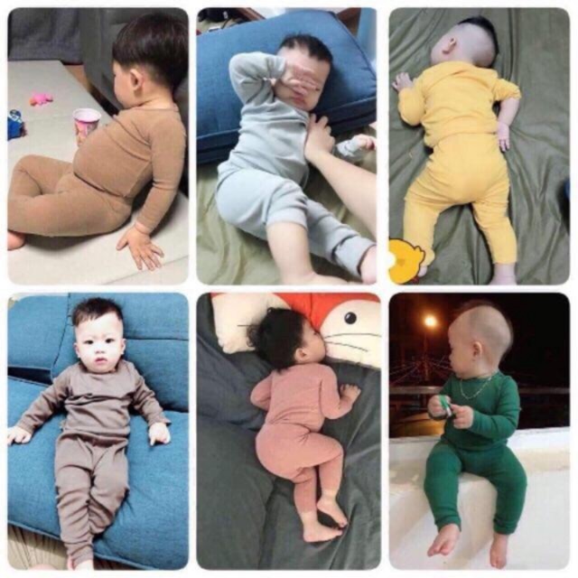 Bộ body trơn cotton cho bé MS18