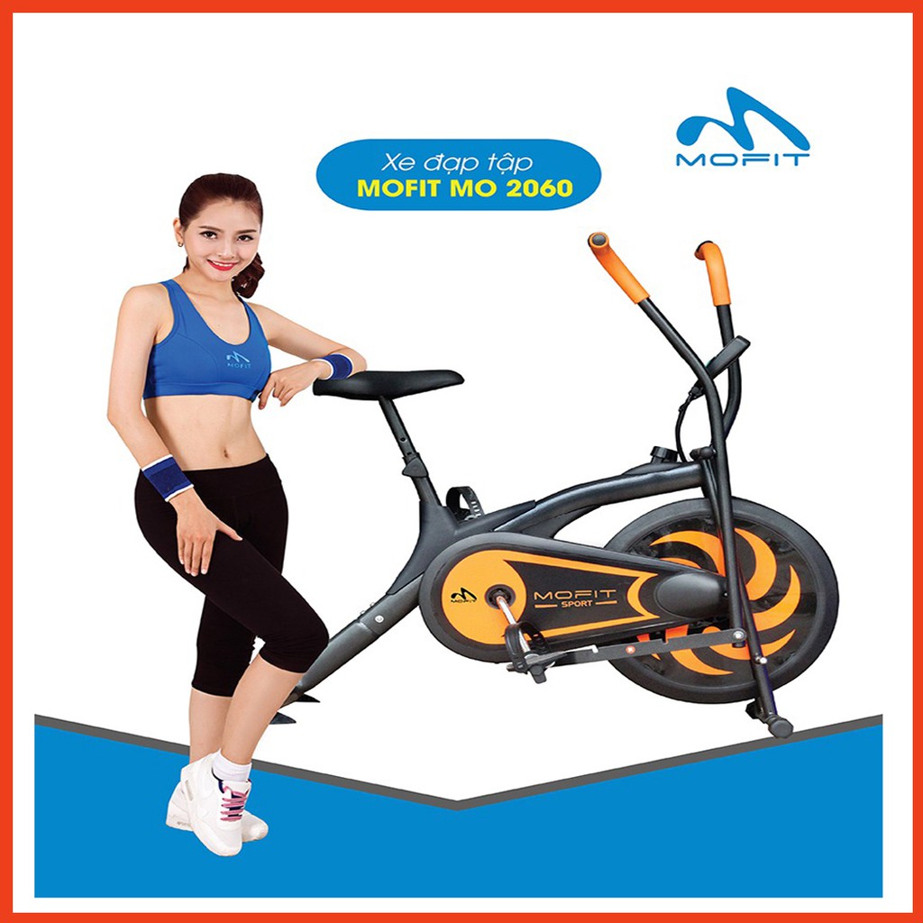 Xe đạp tập thể dục tay chân MO 2060 màu cam