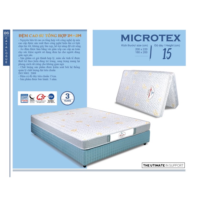 Đệm Microrex( cao su non) thế hệ mới của công ty Đệm Kim Cương