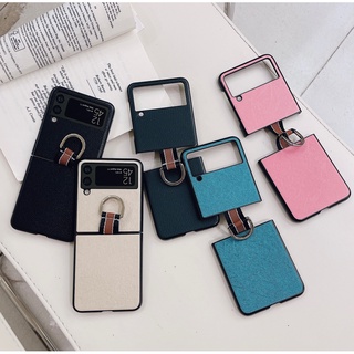 Ốp điện thoại chống sốc chống rơi bảo vệ 180 độ có nhẫn đỡ cho Samsung Galaxy Z Flip 3 5G