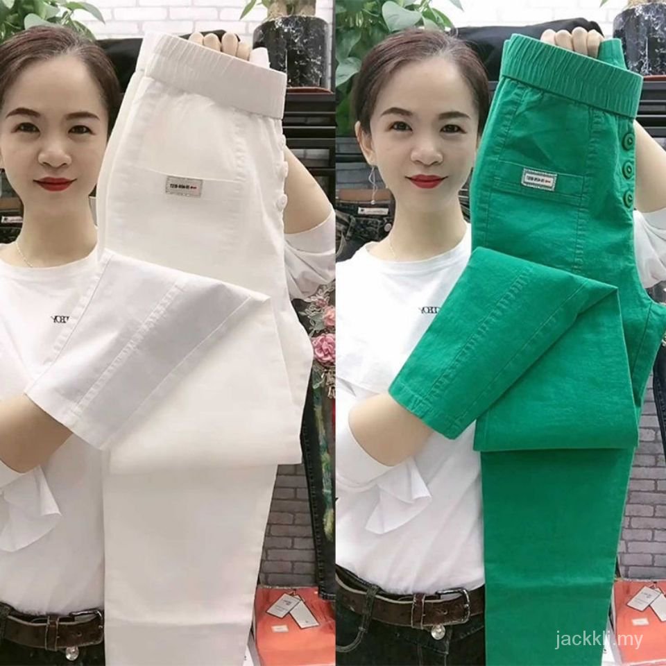 Quần Cotton Lanh Lưng Cao Dáng Rộng Phong Cách Hàn Quốc Thời Trang Mùa Hè Mới Cho Nữ 2021 | BigBuy360 - bigbuy360.vn