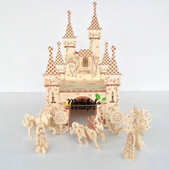 Đồ chơi lắp ráp gỗ 3D Mô hình Princess Castle