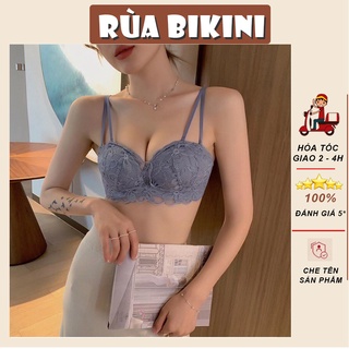 Áo lót nữ ren hoa xinh xắn quyến rũ gợi cảm, áo ngực nữ không gọng mềm mại đệm bàn tay 9030