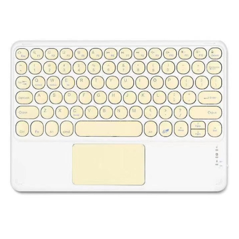 Bàn Phím Không Dây Bluetooth 5 0 Màu Sắc Retro Cho Touchpad