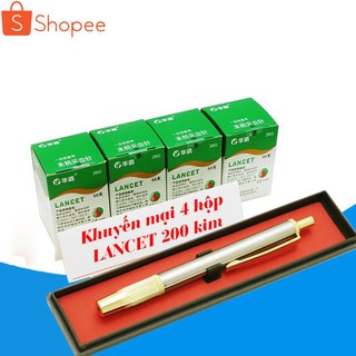 Bút chích lấy máu thử tiểu đường và giác hơi [km 4 hộp 200 kim]