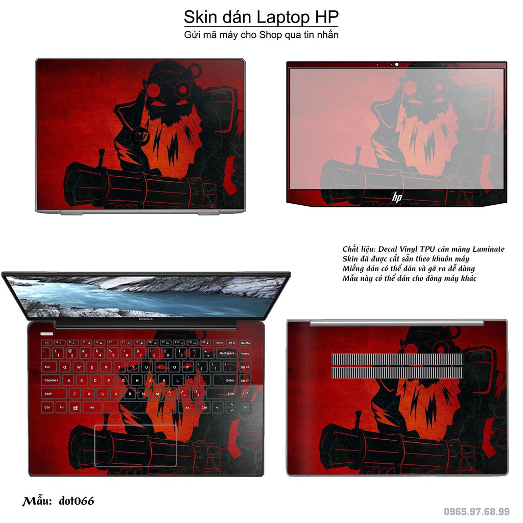 Skin dán Laptop HP in hình Dota 2 nhiều mẫu 11 (inbox mã máy cho Shop)