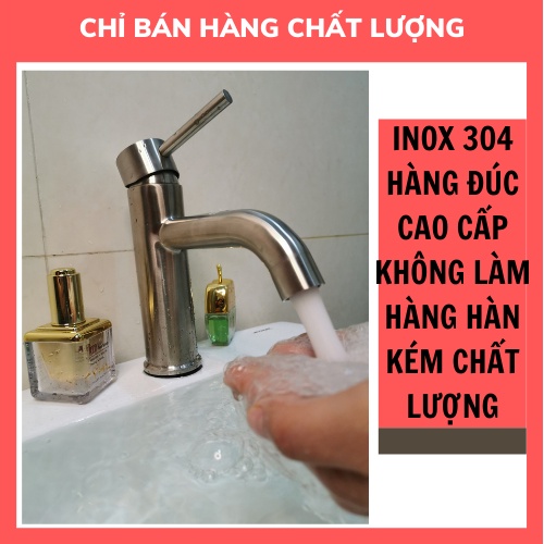(XẢ CỰC KHỎE) Vòi lavabo nóng lạnh inox 304