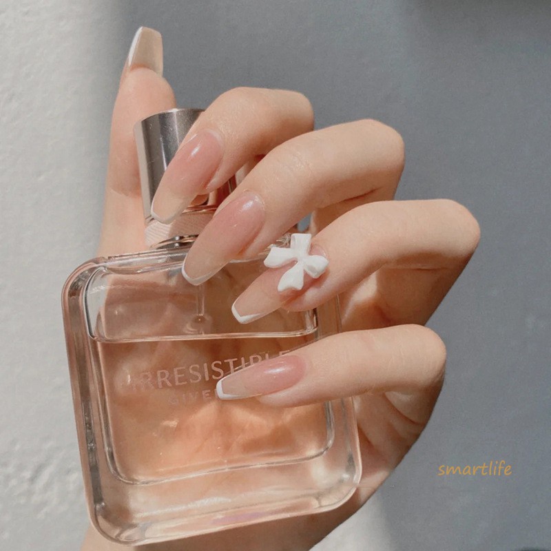 Set 24 Móng Tay Giả Họa Tiết Bướm Thời Trang Cho Nữ