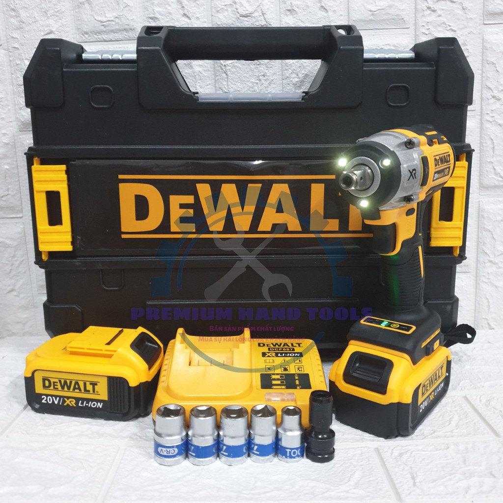 [HÀNG NỘI ĐỊA] Máy Siết Bulong Dewalt DCF887 KHÔNG CHỔI THAN, 3 đèn led trợ sáng.