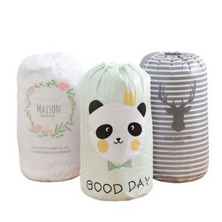 Combo 10 Túi đựng chăn mền chống ẩm hình trụ họa tiết kute