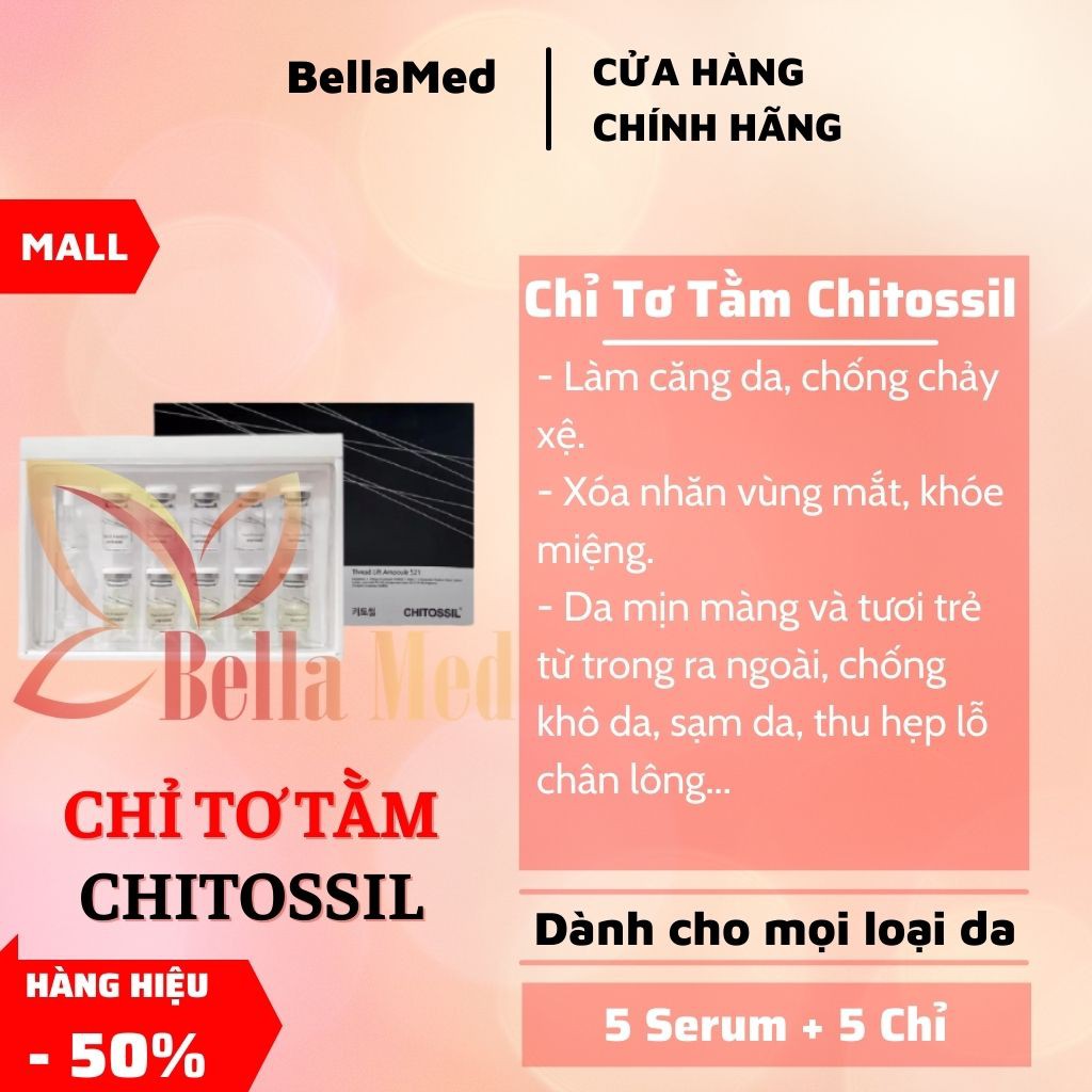 Chỉ tơ tằm căng da tự tiêu Chitossil Thread Lift Ampoule 521
