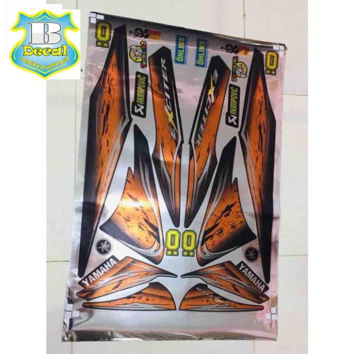 ( Quí khách vui lòng mang ra tiệm cho thợ dán ) Tem ex2006 màu cam chất liệu Crom [Bi Decal]