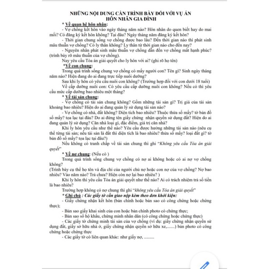 Combo 5 bộ hồ sơ đơn phương ly hôn