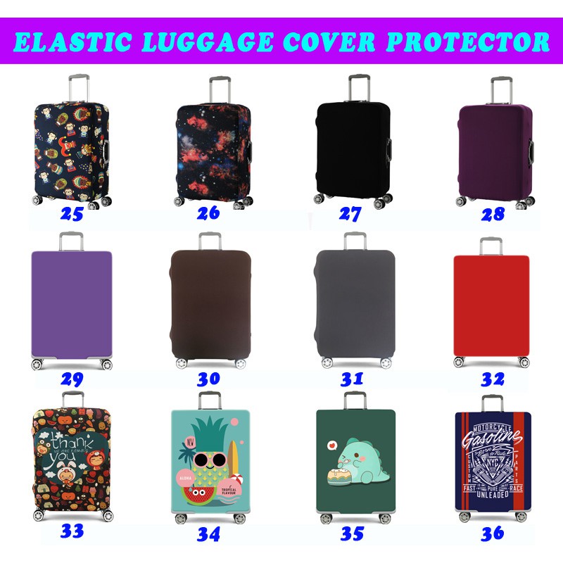 Vỏ hành lý đàn hồi Bảo vệ hành lý & Vỏ bảo vệ hành lý Vali chống bụi Penutup Bagasi Koper Troly 🍒 🍒 