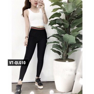 Quần legging COTTON cạp đỏ