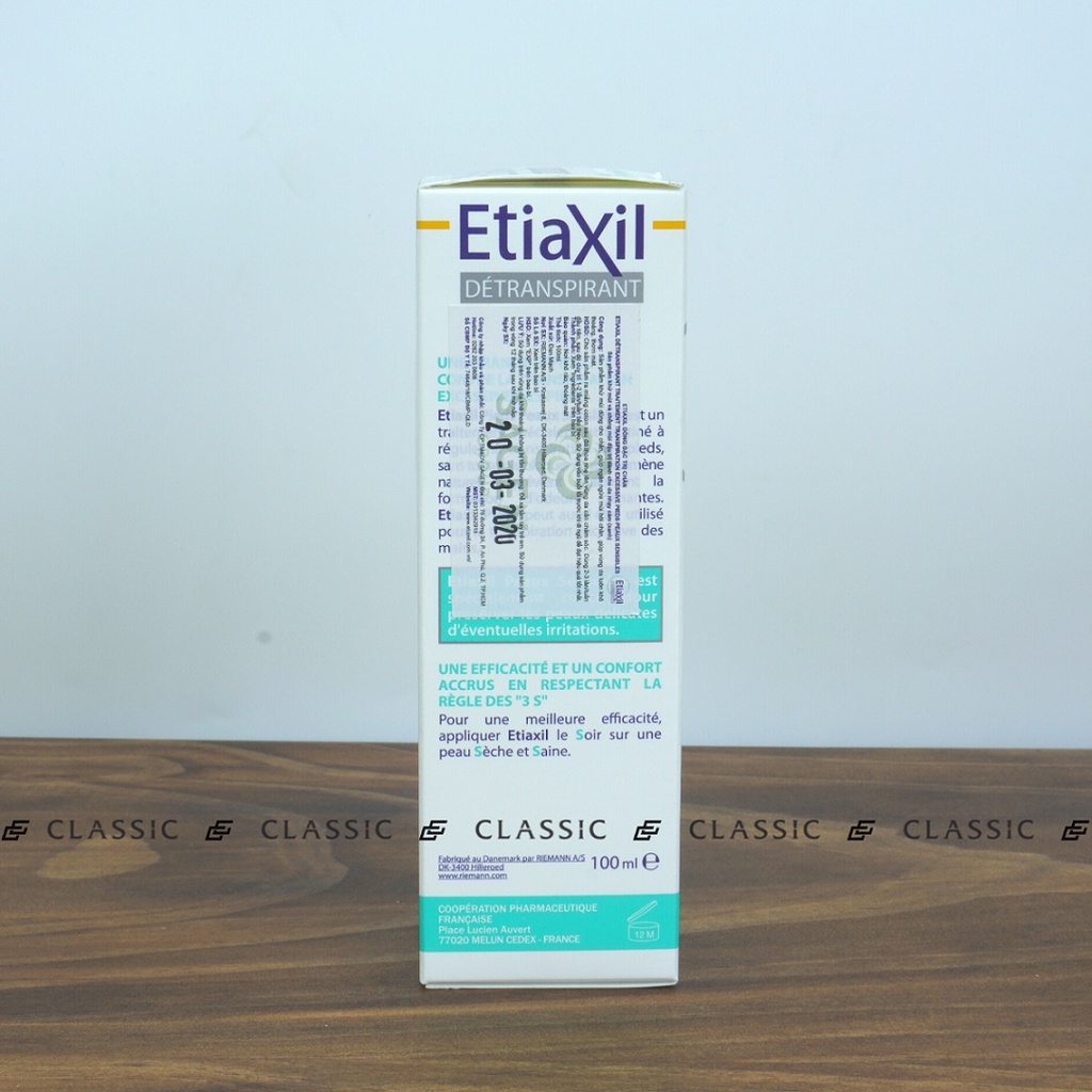 Dung dịch Lotion ngăn mùi và mồ hôi chân Etiaxil Nhãn Xanh 100ML