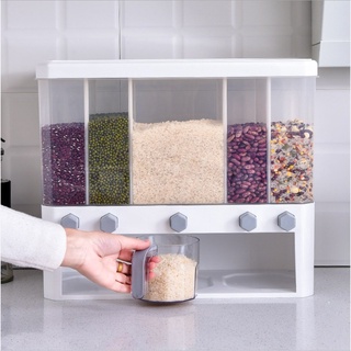 Thùng đựng gạo chia ngăn 3 ngăn/ 5 ngăn tiện lợi
