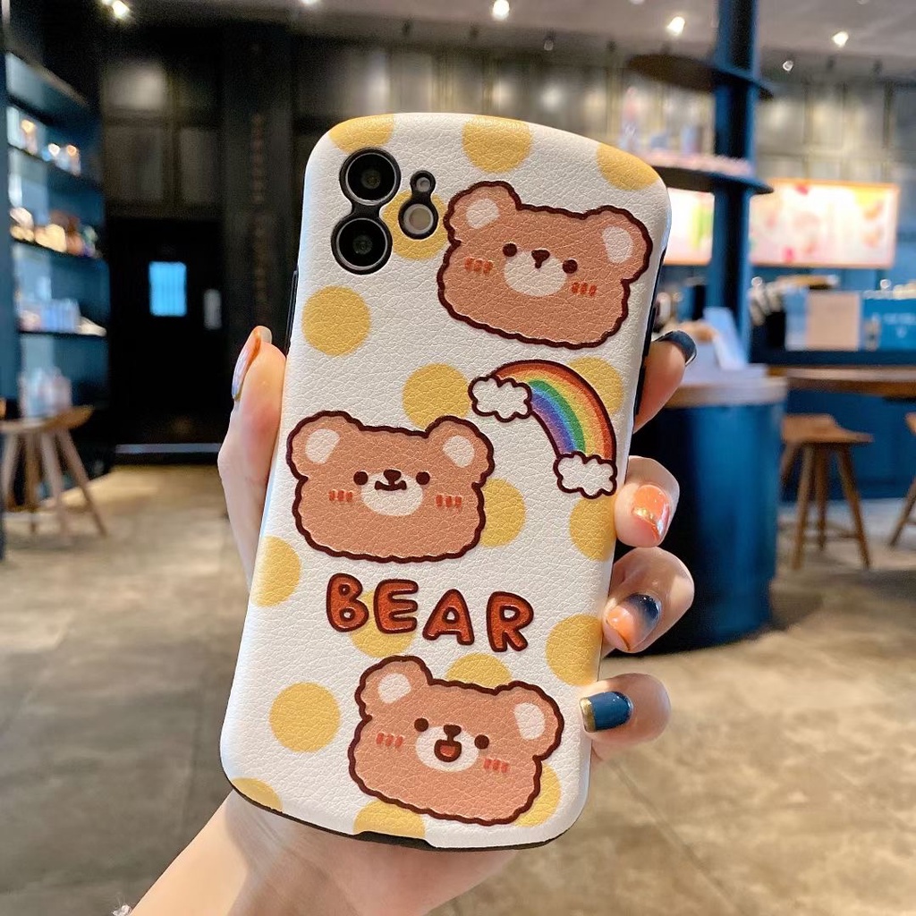 Ốp Lưng Mềm Chống Sốc In Hình Gấu Hoạt Hình Cho Oppo A53 A32 A31 2020 A5 2020 A9 2020 A91 Reno 3 Pro Pro F11 R9S R11 R11S R15 Pro R17 Vivo V15 Xiaomi Redmi Note 8 Pro