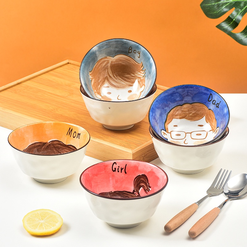 Bộ Bát Ăn Cơm Gia Đình, Bát Gốm Sứ Cho Bé Dễ Thương - Baby Galaxy Official