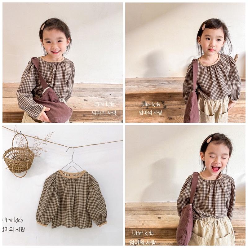 ÁO SƠ MI CARO BÉ GÁI 027 PHONG CÁCH HÀN QUỐC FORM CHUẨN