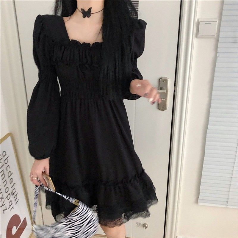 Đầm Nữ Tay Dài Phong Cách Retro Thời Trang Nữ Cá Tính | BigBuy360 - bigbuy360.vn