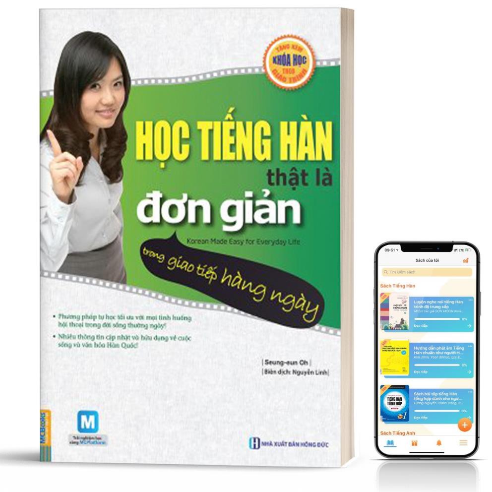 Sách - Học Tiếng Hàn Thật Là Đơn Giản Trong Giao Tiếp Hàng Ngày Cho Người Mới Học-Học Kèm App [MCBooks]