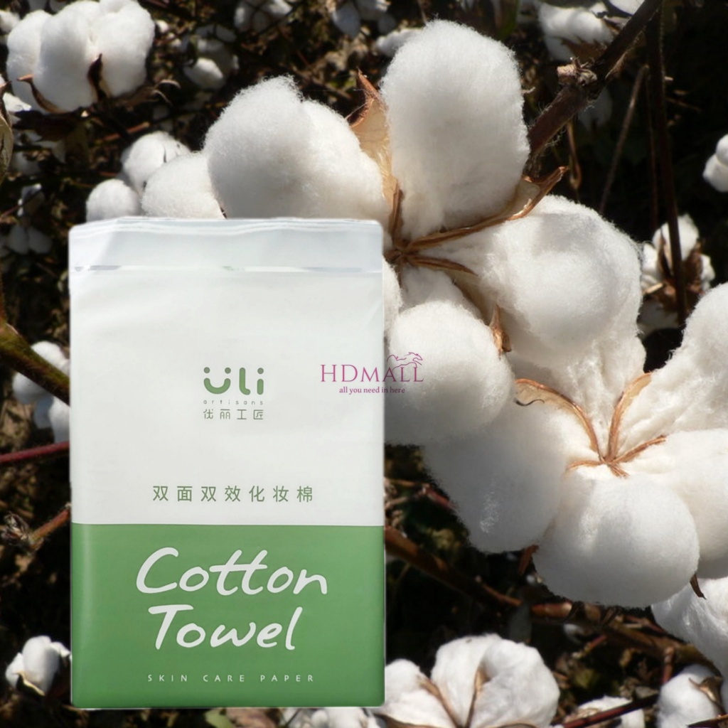 Bông Tẩy Trang ULI Cotton 3 Lớp Cao Cấp Mềm Mịn Cho Da (Nội Địa Trung)