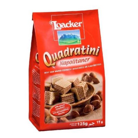 Bánh Xốp Quadratini Loacker các vị 125g, 250g